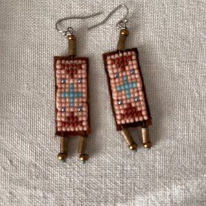 Southwest Indigenous Beaded Loom-woven Drop Earring